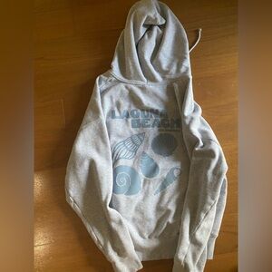 PacSun Gray Laguna Beach zip up Hoodie